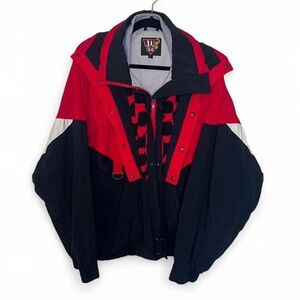 Vintage 1993 Winston Racing Windbreaker Jacket Red Black Retro Size L
